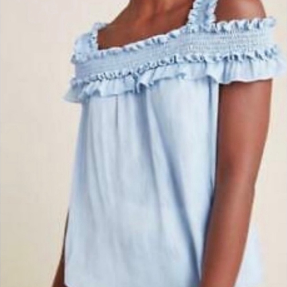Anthropologie blue women’s summer top size extra small - Picture 2 of 2